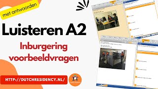 2024 luisteren Inburgering A2  luisteren voorbeeldvragen met antwoorden [upl. by Yahsat]