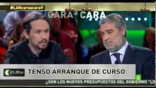 Cara a Cara entre Pablo Iglesias y Miguel Angel Rodríguez sobre educación [upl. by Niltiac]