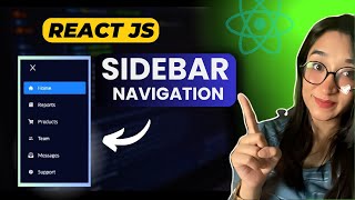 Sidebar Navigation Menu Tutorial in React JS  Sidebar in React JS in Hindi for Beginners [upl. by Yancy]