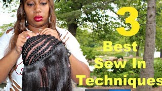 Full Sew in Weave  Hair Tutorial  3 TECHNIQUES [upl. by Sayles]