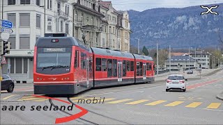 SolothurnNiederbippBahn  Aare Seeland Mobil  Straßenbahn Solothurn  Schweiz  Switzerland [upl. by Amirak]