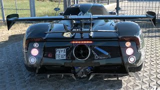 NEW PAGANI ZONDA ROADSTER ONE OFF WITH AMAZING SOUND with CODALUNGA HUAYRA ROADSTER BC [upl. by Jaycee]