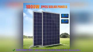 ✔️500W 1000W Solar Panel Kit Complete 12V Polycrystalline Power Portable [upl. by Keyes476]