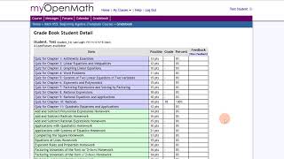 MyOpenMath Gradebook [upl. by Llywellyn]