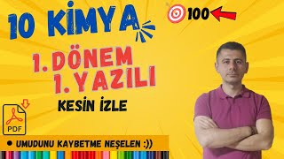 10Sınıf Kimya  1Dönem 1Yazılıya Hazırlık  20242025  Ücretsiz PDF [upl. by Castra]