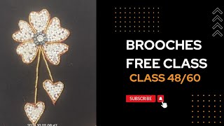 Brooches hair clip and saree pinBrooches work design free class [upl. by Troxell]