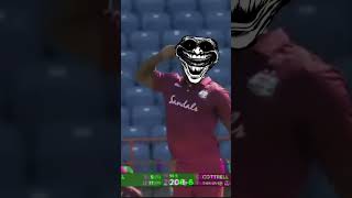 Cottrell bowling attitude westindies bowlercricket ytshorts KUNJAY EDITz [upl. by Enibas]