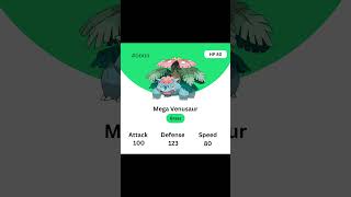 quot🌿 Mega Venusaur – The Mighty Evolution 🌸Type GrassPoisonPokedex MegaEvolution PokemonMaster [upl. by Tal]