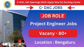 🚀 CDAC Project Engineer Jobs 2024  Apply Now for Exciting Career Opportunities 💼 [upl. by Adiv]