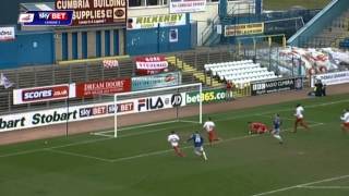 Carlisle United vs Stevenage  League One 201314 [upl. by Aehsila]