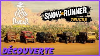 Les camions de Snowrunner dans Dakar desert rally serie X [upl. by Derinna]