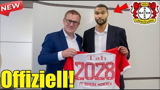 Heiß Die Zukunft von Jonathan Tah steht fest Er wechselte offiziell zum FC Bayern München [upl. by Annerb361]