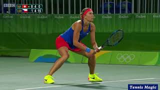 2016 Rio Olympics Doubles BacsinszkyHingis vs HlavackovaHradecka [upl. by Eytteb410]