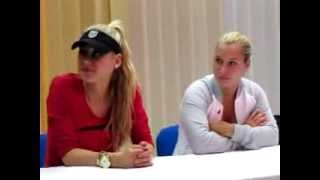 Tennis Classic 2010 Anna Kournikova about grunting on the court [upl. by Floyd]