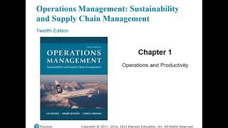 Chapter 1 Operations amp Productivity [upl. by Gregrory]