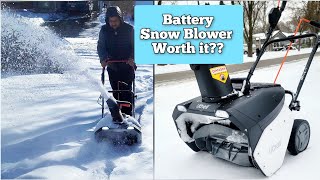 Litheli Cordless Snow Blower  Batteryoperated snow blower Assembly Usage and performance review [upl. by Chaing]