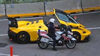 Monaco POLICE vs SUPERCARS During TOP MARQUES 2023 [upl. by Airtemed254]