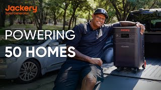 Powering 50 Homes Challenge with cvbelieve and Dallas Mavericks  Jackery Solar Generator 5000 Plus [upl. by Wendell975]