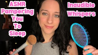 ASMR Pampering YouHair amp Face Brushing inaudible whispers [upl. by Dagley]