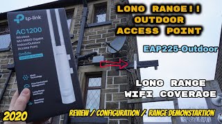 TPLink AC1200 EAP225 Wireless Gigabit IndoorOutdoor Access Point Review Configuration Range Test [upl. by Anissej]