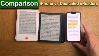 Using the iPhone as an eBook Reader eReader  a comparison with dedicated eink eReaders [upl. by Isayg461]