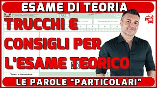 LE PAROLE quotPARTICOLARIquot  SEMPLICI TRUCCHI PER SUPERARE Più FACILMENTE LESAME TEORICO DELLA PATENTE [upl. by Lapides]