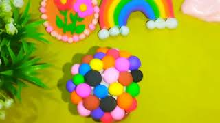 Rainbow Art With Super Clay 2024Clay Diye Jinis Banano Super Clay Craft Clay Craft diy [upl. by Ariay]