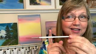 10 tips to help you love the liner brush branches twigsamp sticks Certified Bob Ross Instructor ® [upl. by Kaila]