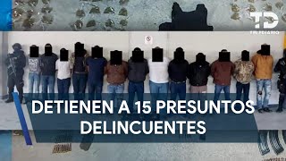 Detienen a 15 delincuentes presuntamente ligados a enfrentamiento contra Fuerza Civil en Linares NL [upl. by Adolphe]