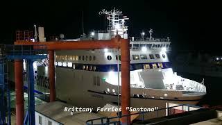 brittanyferries  EFlexer quotSantonaquot départ de Portsmouth 27072023 johnvideo [upl. by Mohr]