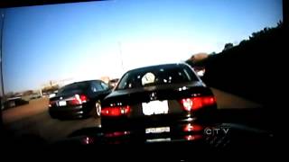 Raguruban Yogarajah charged for car insurance scam attempted on keele401 caught on cam dash cam [upl. by Xylon912]