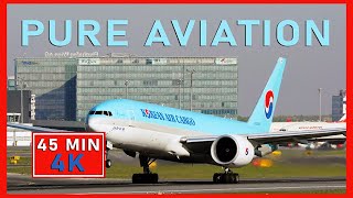 45 Min PURE Aviation Landings and Taking offs  4K 50fps [upl. by Reaht656]