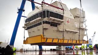 HMS PRINCE OF WALES Construction and Undocking Timelapse [upl. by Ahsiyn]