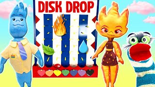 Fizzy Plays Disney Pixars Elemental Wade And Ember Disk Drop Game  Fun Videos For Kids [upl. by Pagas580]