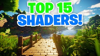 Top 15 Shaders For Minecraft Bedrock 121 [upl. by Rossi]