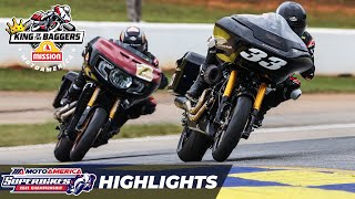 MotoAmerica Mission King Of The Baggers Race Highlights at Road America 2021 [upl. by Apeed]