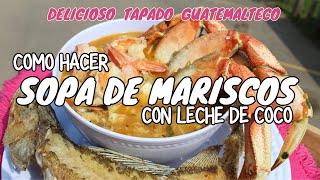 Sopa de mariscos con leche de coco también llamado Tapado [upl. by Gascony]