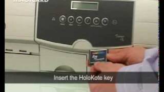 Magicard TangoL ID Card Printer Laminator Fitting the custom HoloKote key [upl. by Teraj]