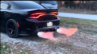 Dodge Hellcat and Demon Sound compilation LOUDFLAMESPOPS amp BANGSSUPERCHARGER WHINE [upl. by Aicilanna]