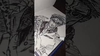 Speed drawing Nanami From Jujutsu Kaisen in manga style🥵 satisfying sketch anime asmr [upl. by Burlie]