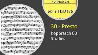 Kopprasch 60 Studies for Trumpet  30 Presto [upl. by Nidya]