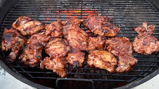 Chicken Thighs Grilled on Weber Kettle Perfect for Beginners [upl. by Buine]