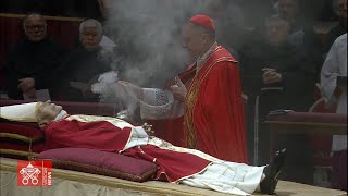 Bidding farewell to Benedict XVI Translation to St Peters Basilica  Highlights [upl. by Anoi]