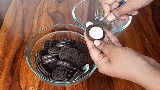 3 ingredients oreo recipe No Cream No Cocoa powder  easy birthday cake  oreo biscuit cake [upl. by Tecla604]