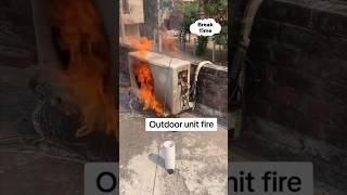 Air conditioner fire  AC blast airconditioner blast fire [upl. by Clift108]