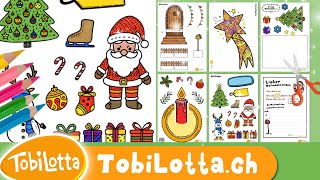 6 kreative Bastelideen für die Adventszeit Bastelvorlagen für Kinder Weihnachten Advent DIY Ideen [upl. by Aicemaj]