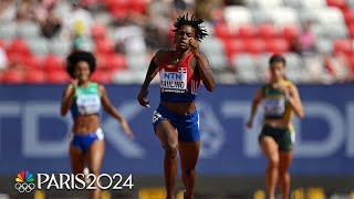 Dominican Republics Marileidy Paulino dominates competition in womens 400m  NBC Sports [upl. by Allanson359]