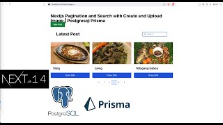 Nextjs Pagination and Search with Create and Upload Image  Postgresql Prisma [upl. by Denver]