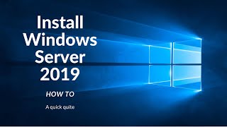 How To Install Windows Server 2019  Server Basics 01 [upl. by Cecilla543]