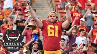 USCs long snapper who is blind talks about his inspirational journey to the field  ESPN [upl. by Coppins645]